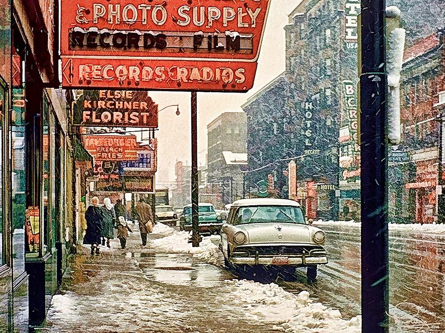 Winter Day on Euclid Avenue Photograph by Ludwig Keck