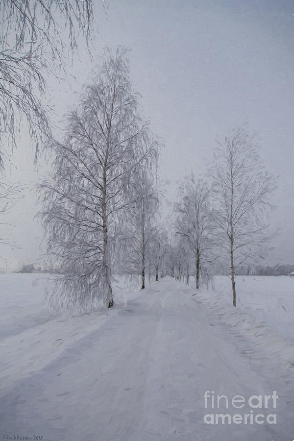 Nature Painting - Winter day by Veikko Suikkanen