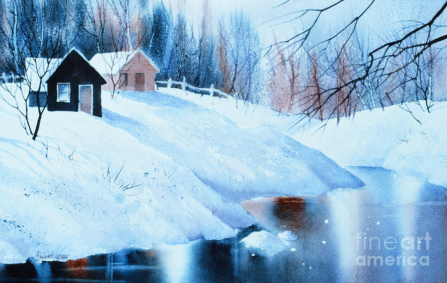 Winter Deep Painting by Teresa Ascone