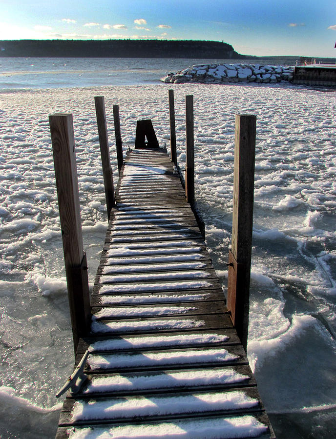 Winter Dock Photograph by David T Wilkinson