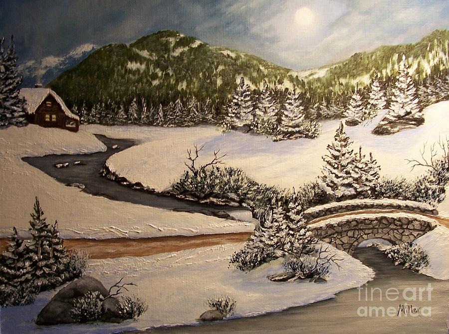 Winter Dreams Painting by Peggy Miller
