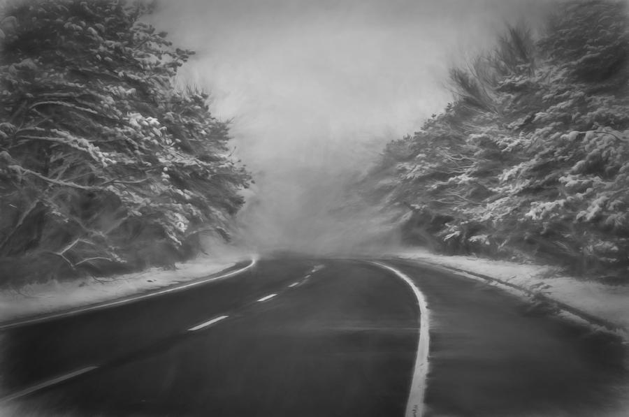 Winter Drive Photograph by Cathy Kovarik