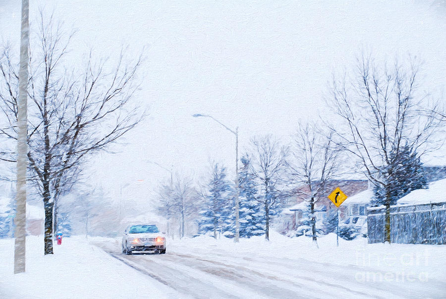 Winter Drive Photograph by Les Palenik