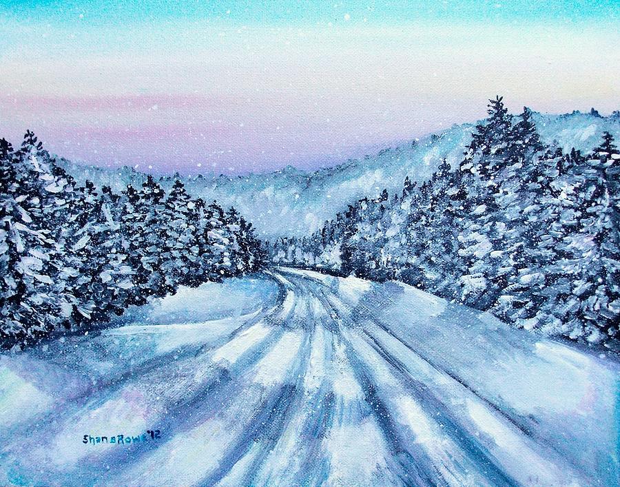 Winter Drive Painting by Shana Rowe Jackson