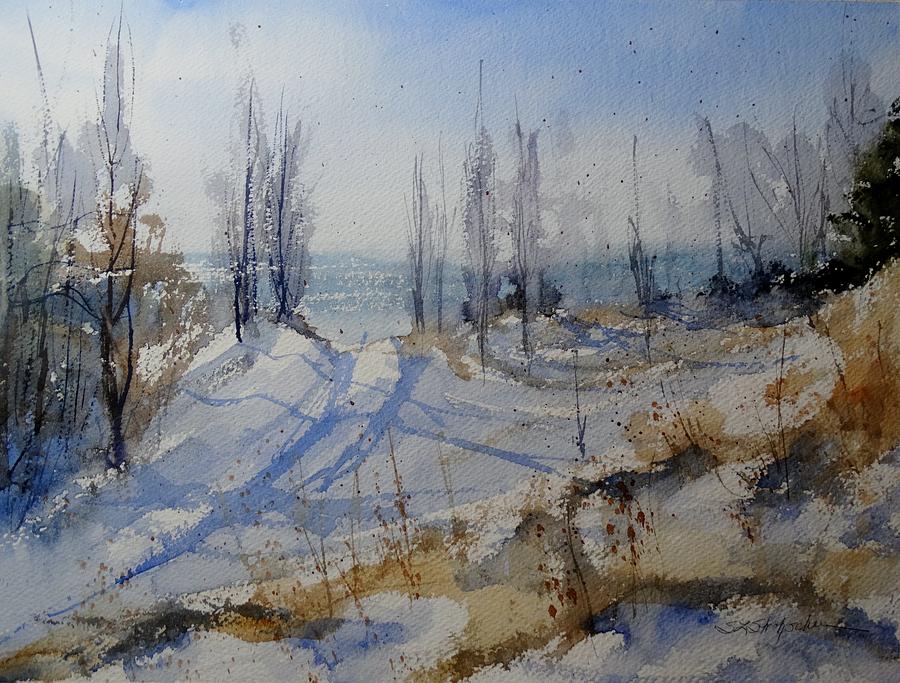 Lake Michigan Painting - Winter Dune by Sandra Strohschein