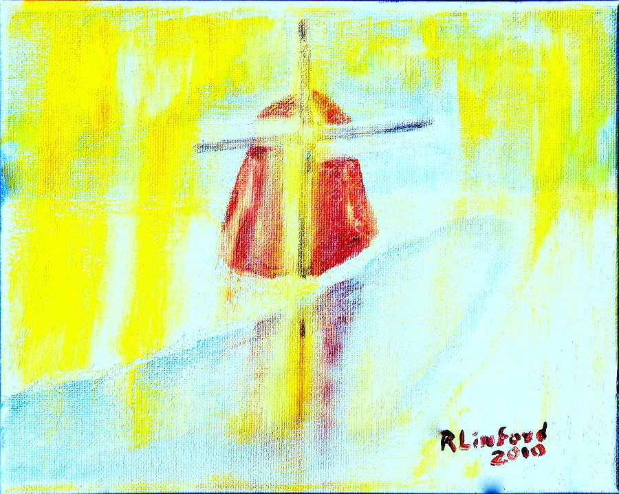 Winter Dutch Windmill 1 Painting by Richard W Linford