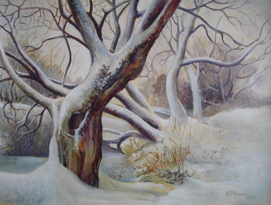 Winter Painting by Elena Oleniuc