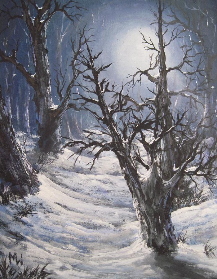 Winter eve Painting by Megan Walsh