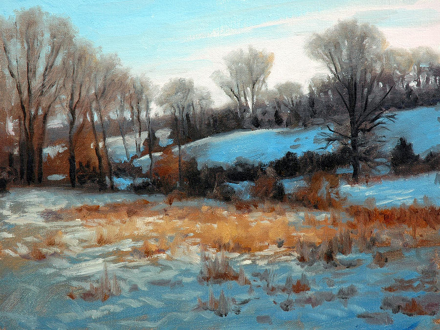 Winter Evening Painting by Armand Cabrera
