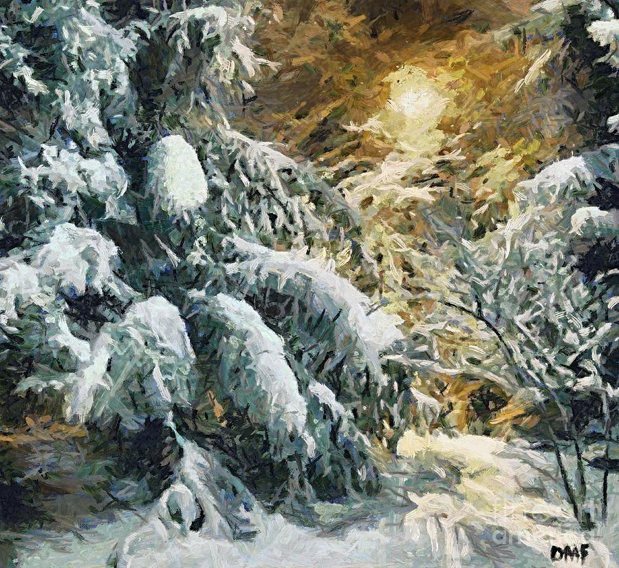 Winter Fairytale Painting by Dragica  Micki Fortuna
