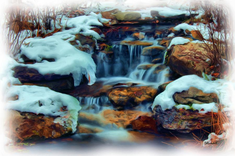 Winter Falls Digital Art by Dennis Lundell