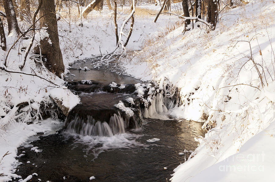 Winter Photograph - Winter falls on Big Stone Lake  by Lori Tordsen