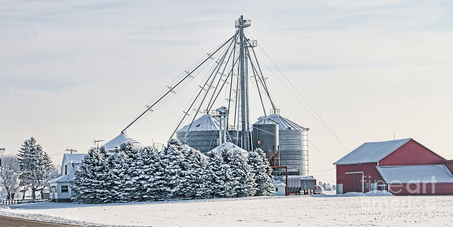 Winter Photograph - Winter Farm  7365 by Jack Schultz