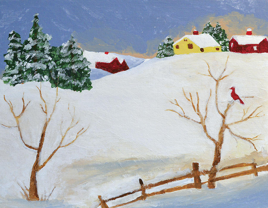 Winter Painting - Winter Farm by Bryan Penzer