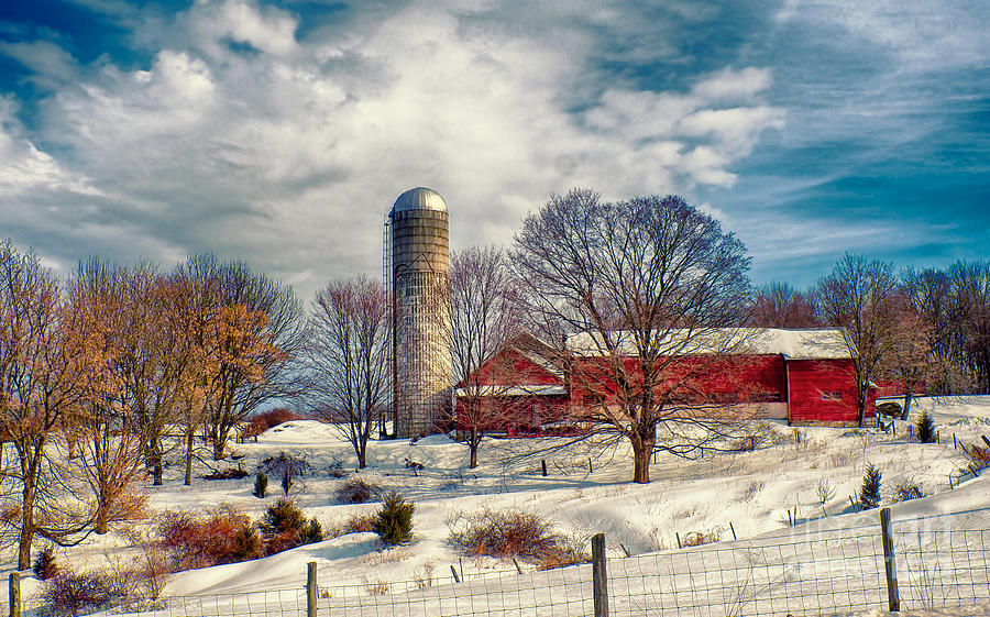 Winter Farm Photograph by Mark Miller