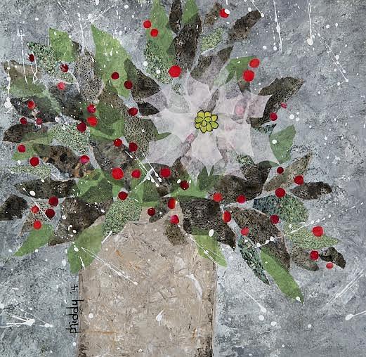 Winter Floral Painting by Phiddy Webb