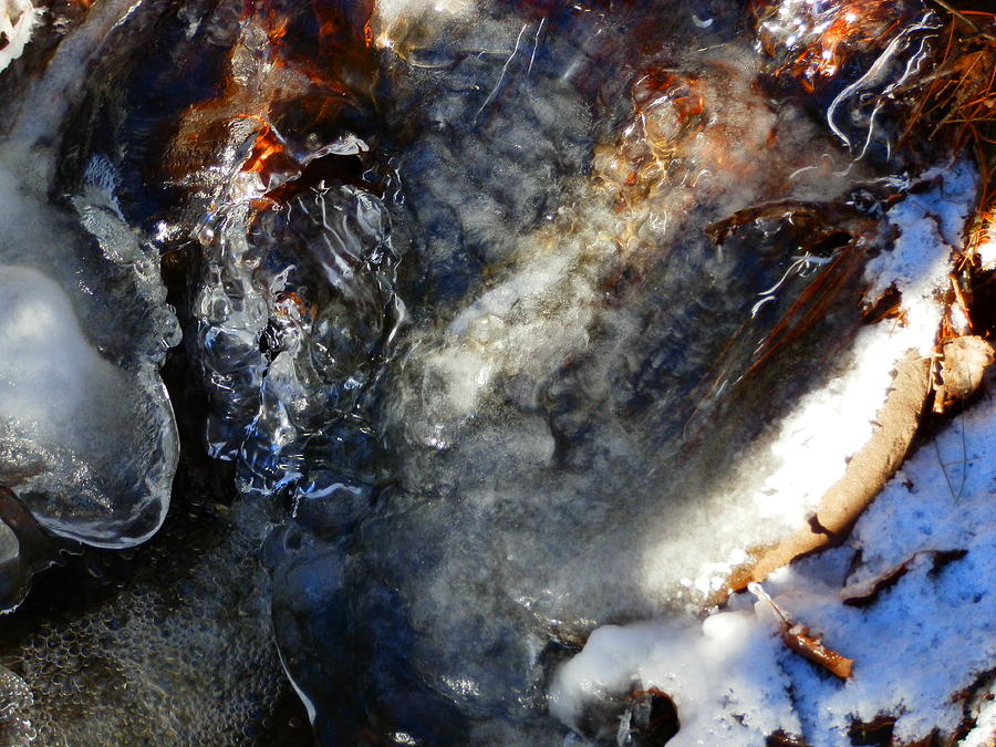 Abstract Photograph - Winter  Flows by Carolyn Cable