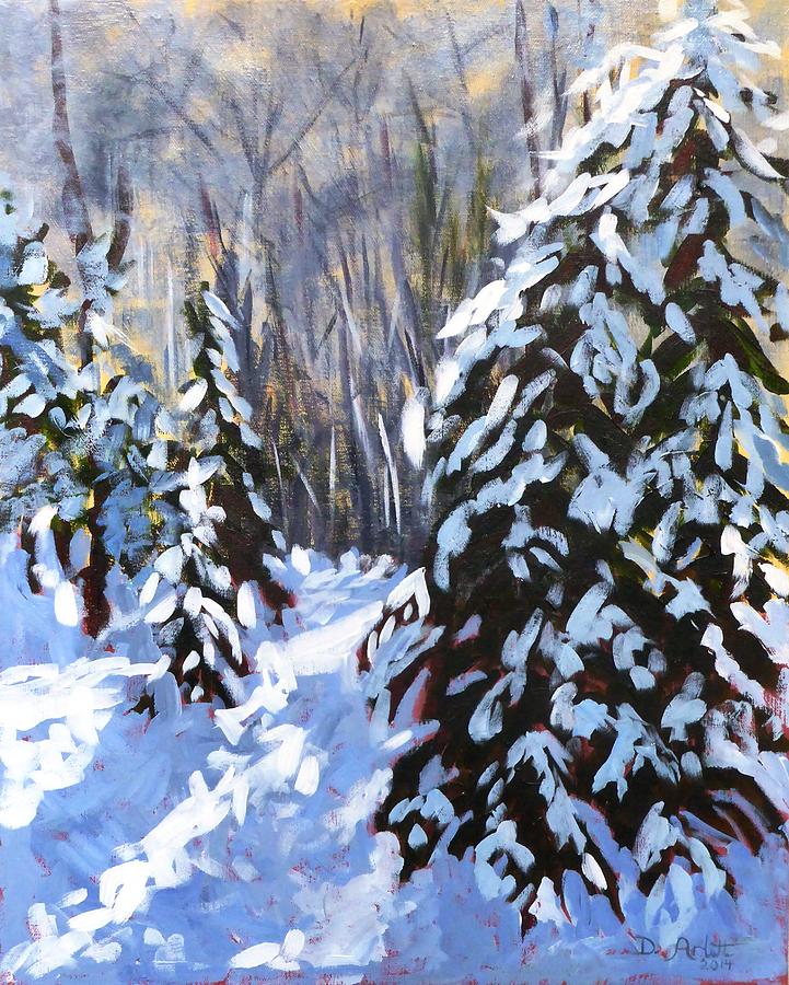 Winter Forest Walk Painting by Diane Arlitt