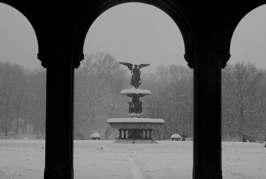 Winter Fountain Photograph by Sean Conklin