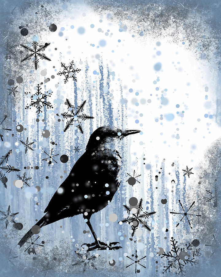 Bird Digital Art - Winter Frolic by Melissa Smith