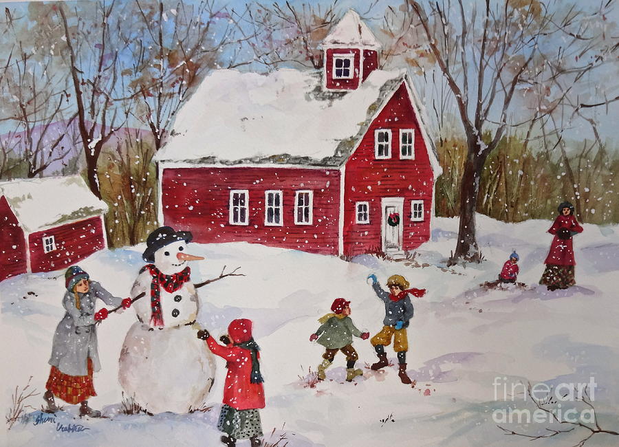 Winter Fun Painting by Sherri Crabtree