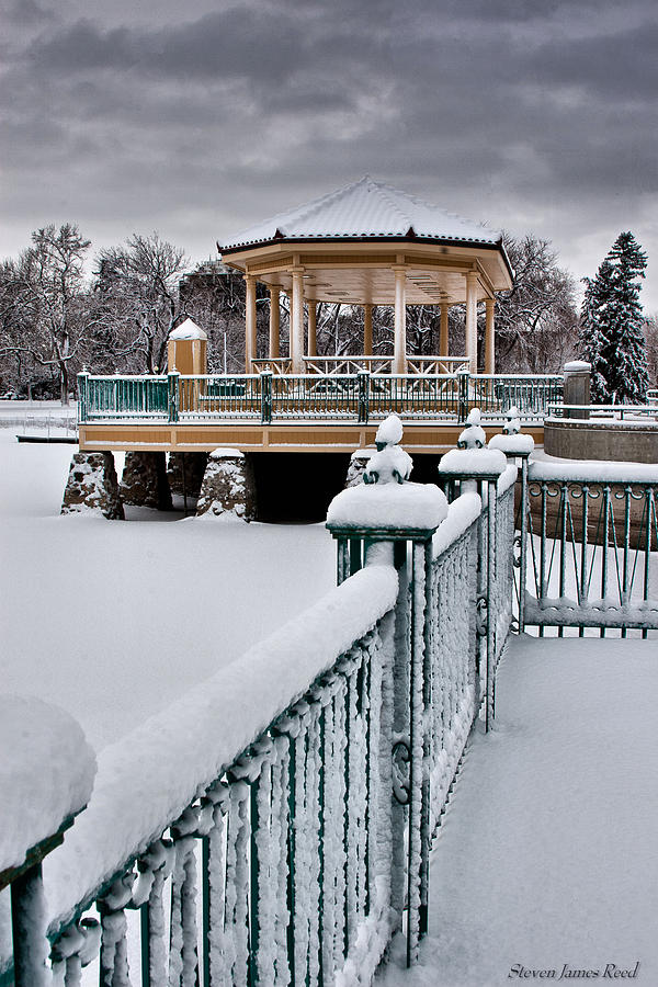 Winter Gazebo Photograph by Steven Reed
