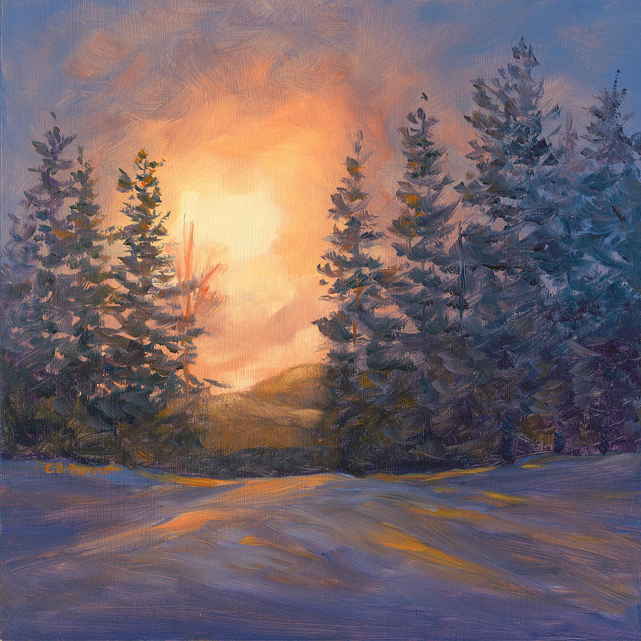 Winter Glow Painting by Elaine Farmer
