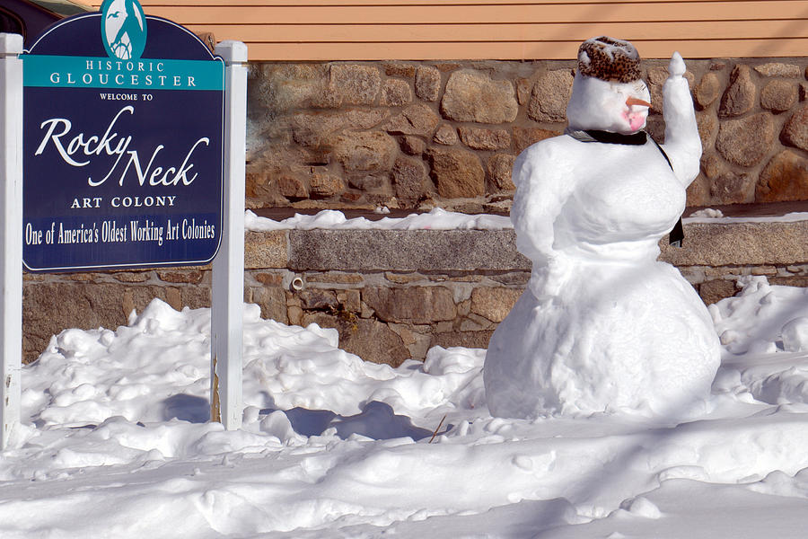 Winter Greeting in Rocky Neck Photograph by Caroline Stella