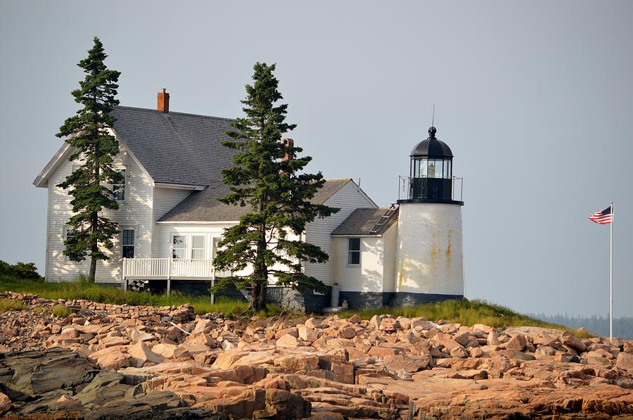 Winter Harbor Lighthouse Photograph by Lena Hatch - Fine Art America