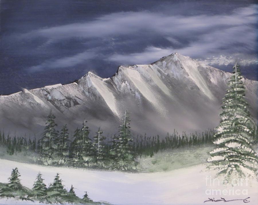 Winter Hike Painting by Tim Townsend