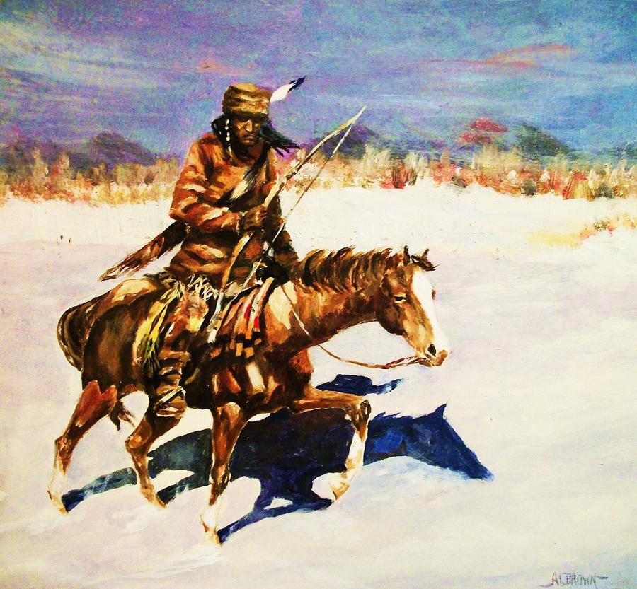 Winter Hunt Painting by Al Brown