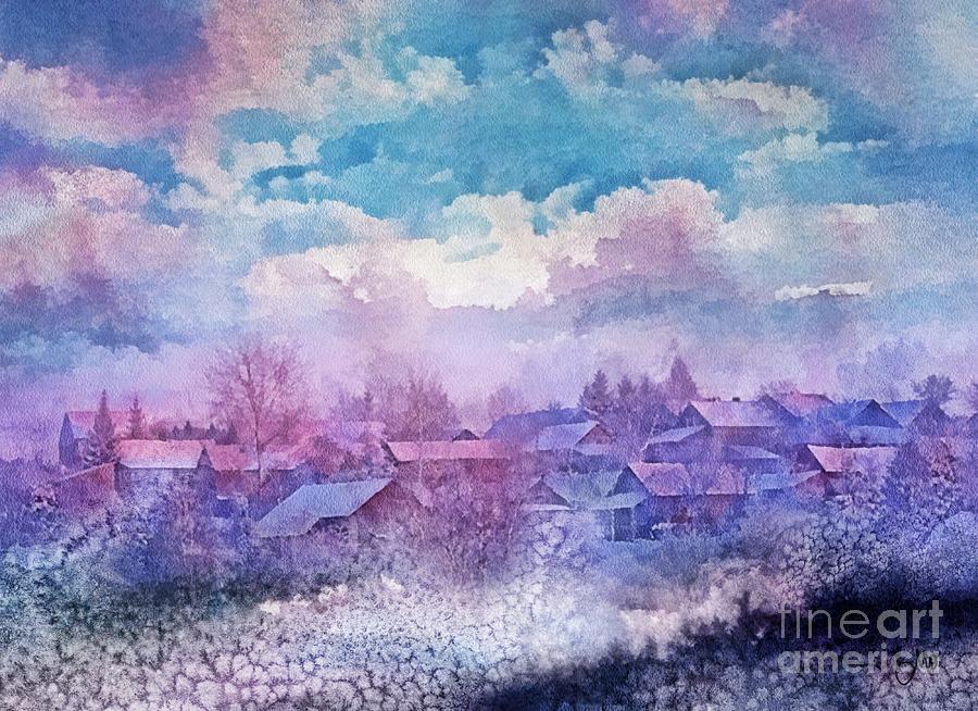 Winter Impression Painting by Mo T