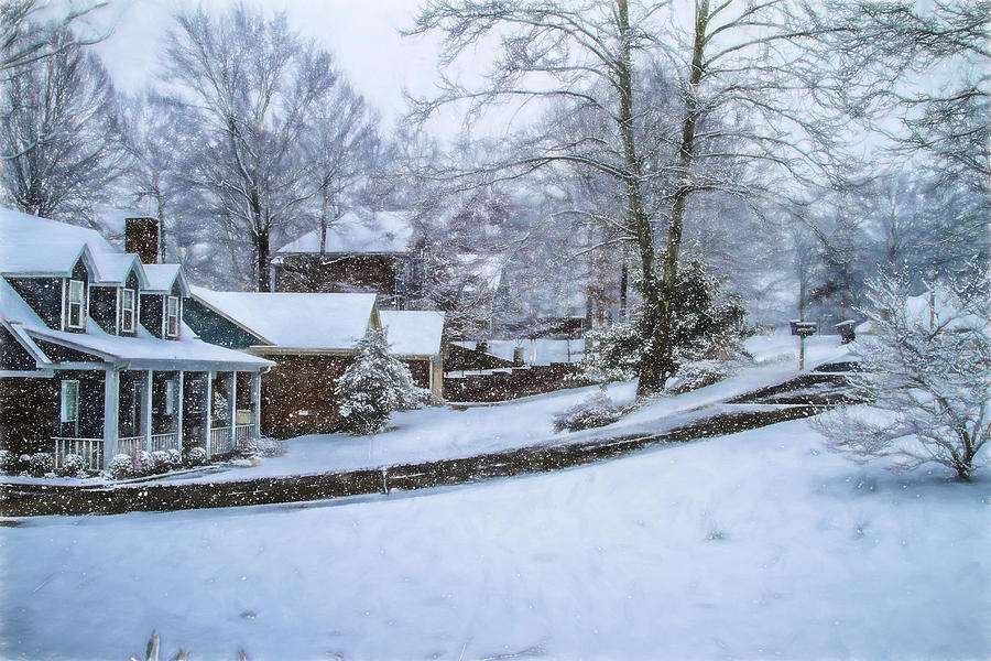 Winter In Dixie - Snowy Winter Landscape Photograph by Barry Jones
