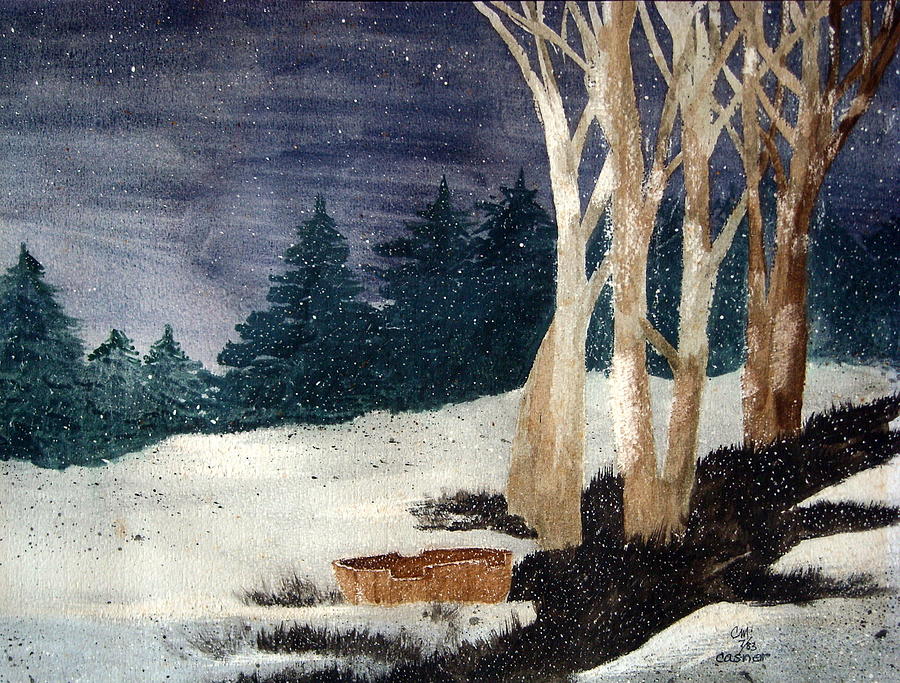 Winter Quiet Painting by Colleen Casner
