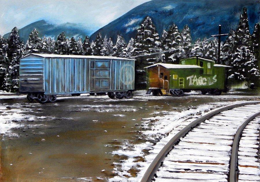 Winter in North Idaho Painting by Whitney Palmer