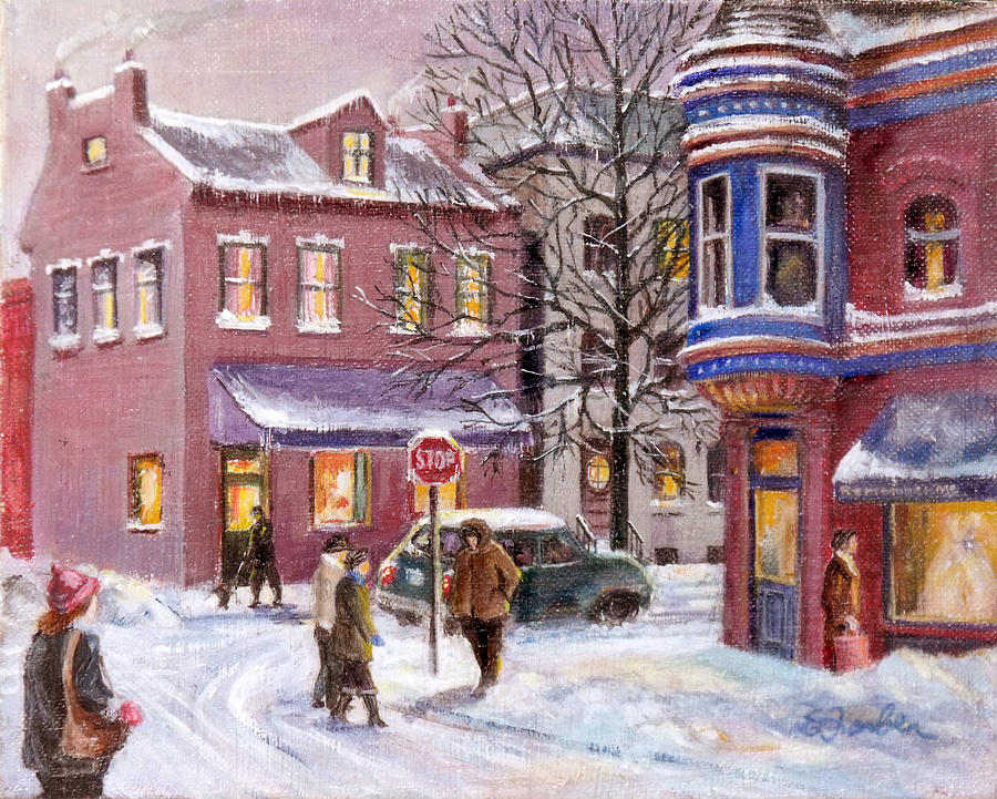 St. Louis Painting - Winter in Soulard by Edward Farber