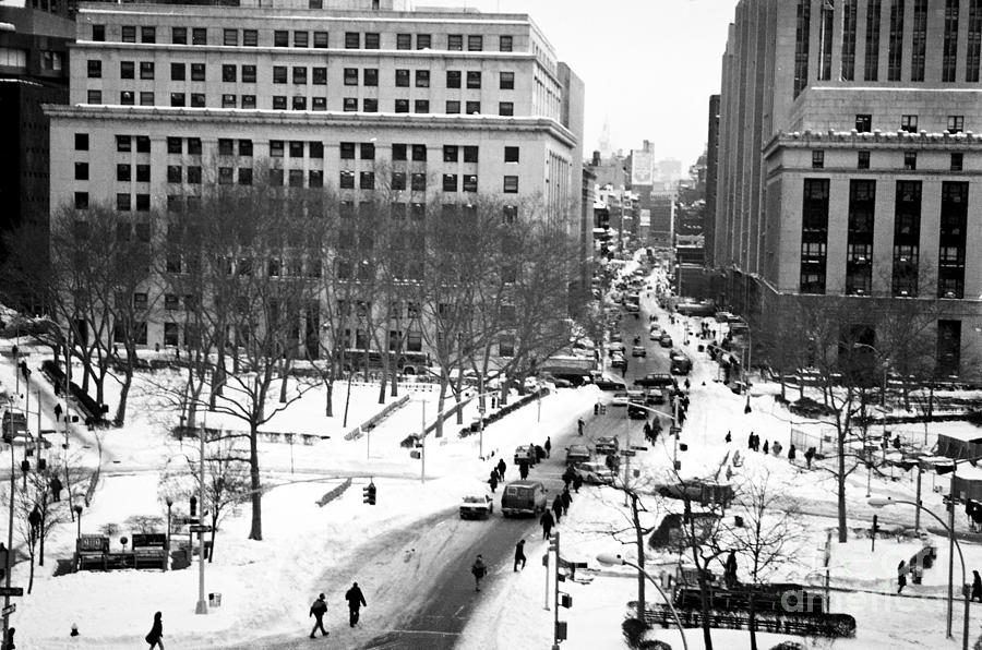 Winter Photograph - Winter in the City 1990s by John Rizzuto