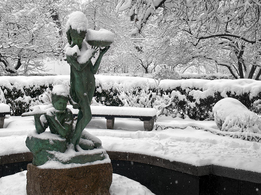 Central Park Photograph - Winter in The Secret Garden by Cornelis Verwaal