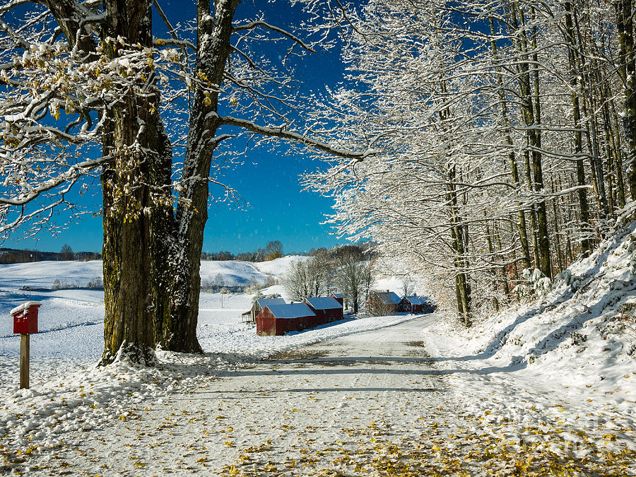 Winter Photograph - Winter in Vermont by Edward Fielding