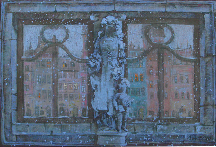 Winter in Warsaw Pastel by Anna Lapygina