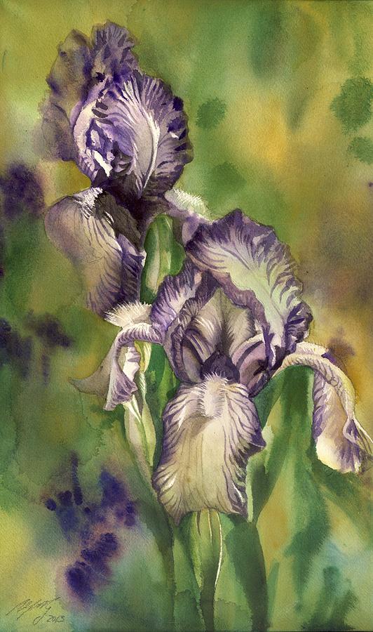 Winter Iris Painting by Alfred Ng