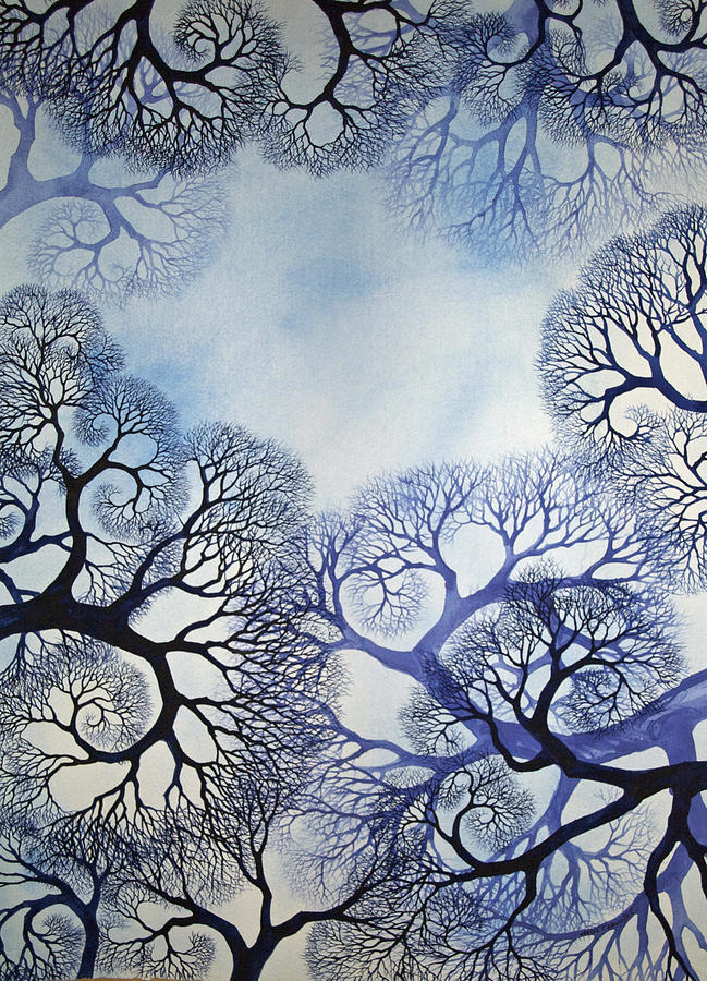 Winter Lace Painting by Helen Klebesadel