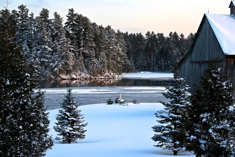 Winter Lake  Photograph by David  Hubbs