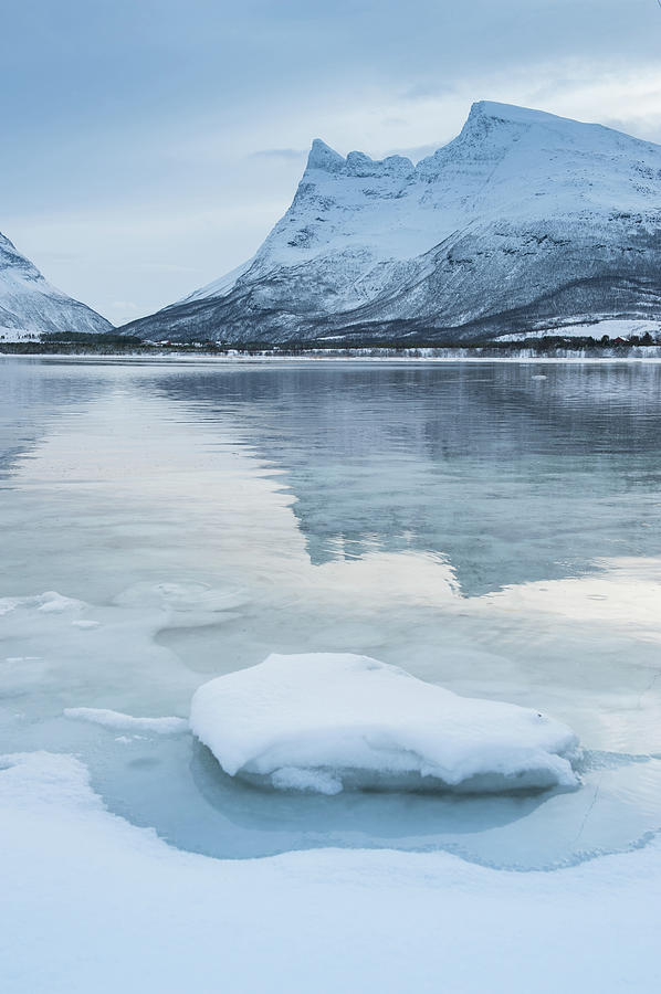 Winter Lake In Tromso Photograph by Coolbiere Photograph