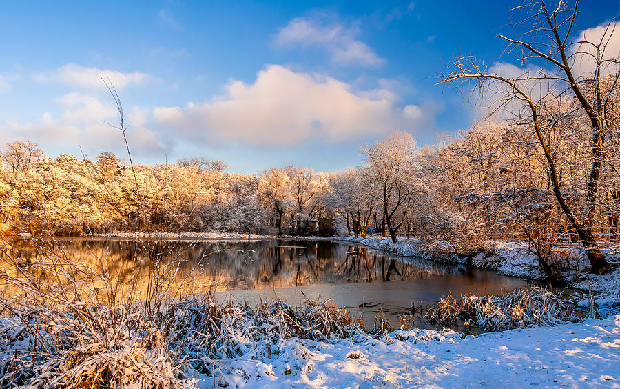 Winter Lakescape Near Zegrze In Poland Photograph