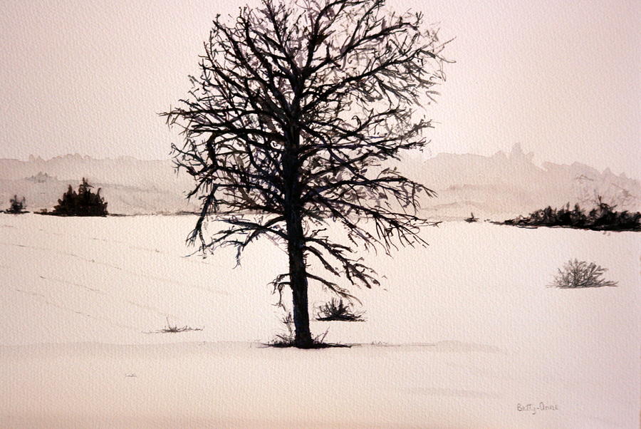 Winter landscape Painting by Betty-Anne McDonald