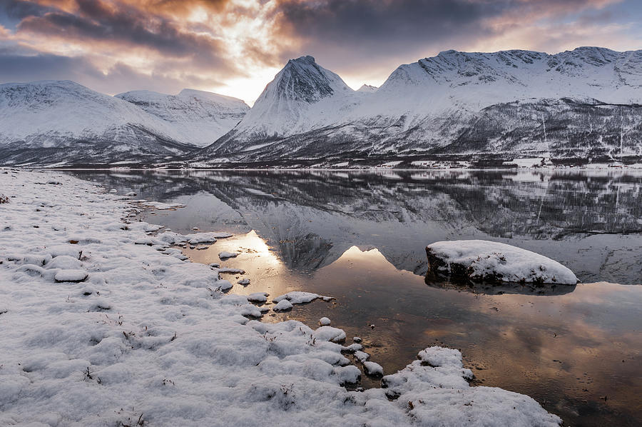 Winter Landscape In Norway By Coolbiere Photograph