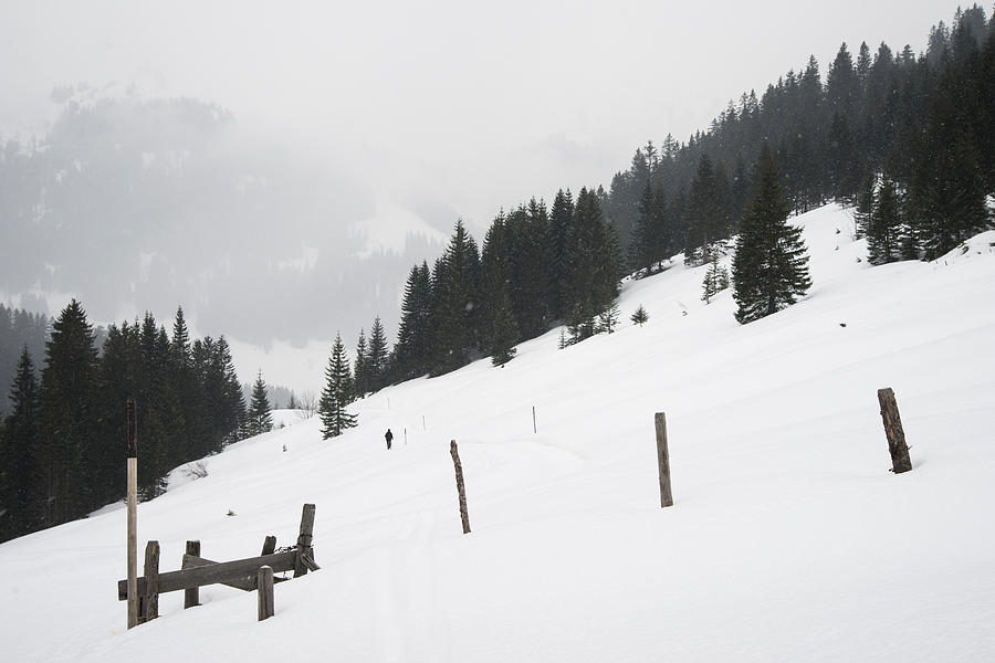 Winter Photograph - Winter landscape in the alps by Matthias Hauser