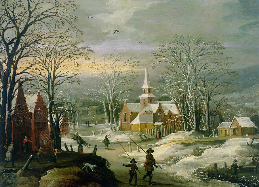 Winter Painting - Winter Landscape by Josse de Momper The Younger