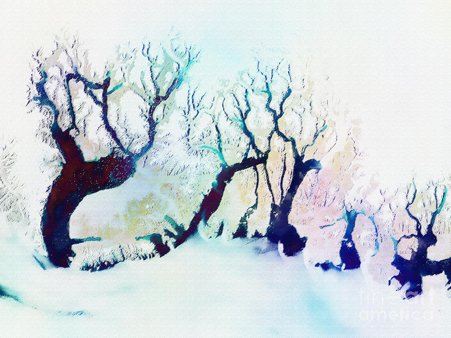 Winter Landscape Digital Art by Klara Acel